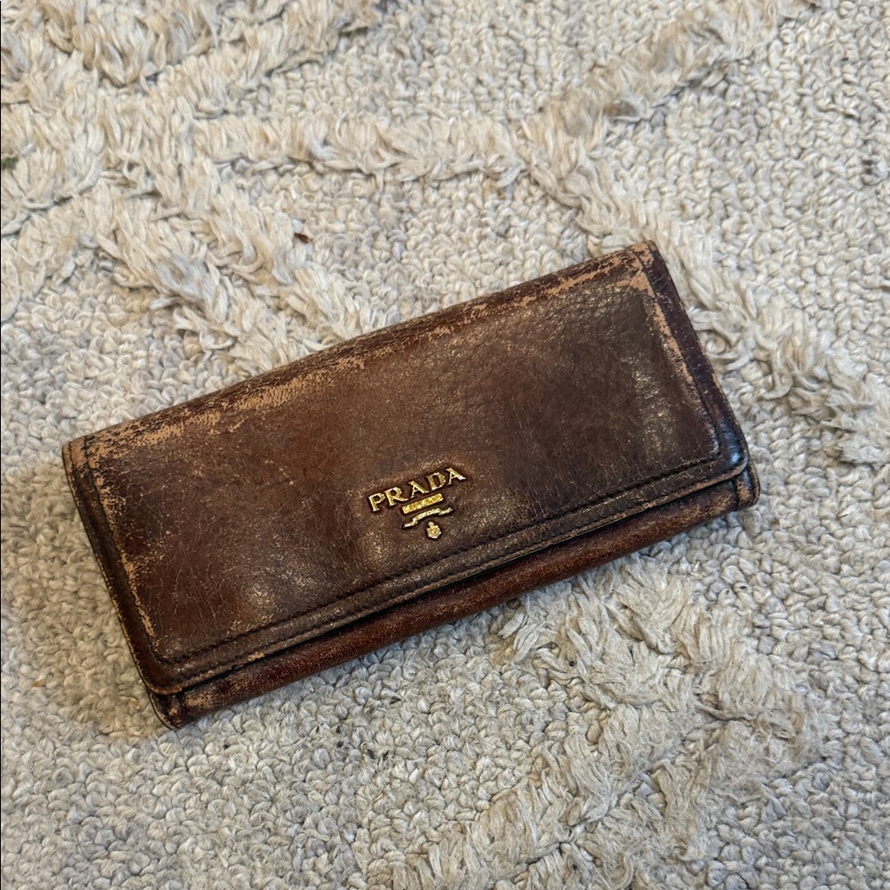 Prada Dark Brown Leather wallet